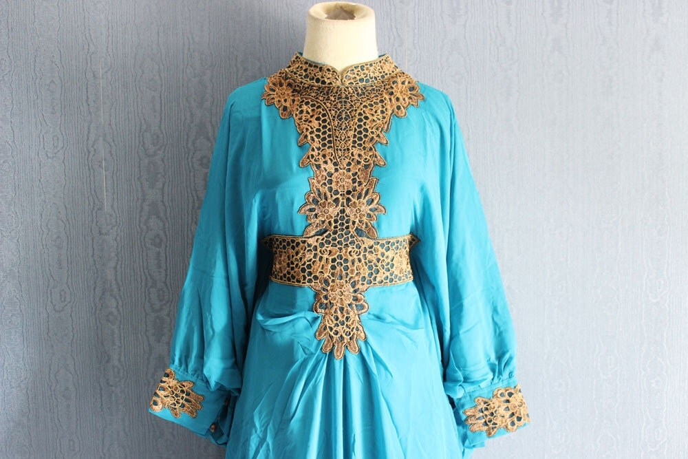 embroidery dress caftan fancy tosca blue kaftan dubai abaya embroidery dress caftan fancy tosca blue kaftan dubai abaya