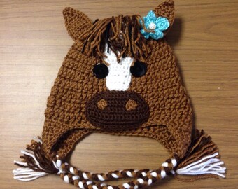 Crochet horse hat