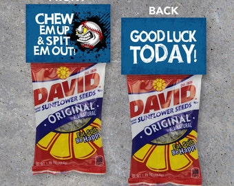 Baseball Treat Toppers – Printable Sports Tags for Baseball Locker Treats in both Blue and Red – Baseball Good Luck Treat Toppers/Tags