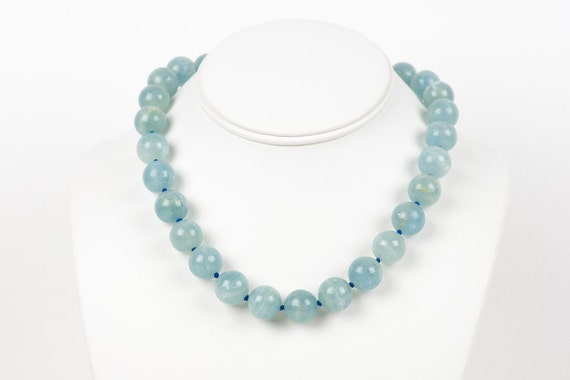 Blue Calcite Necklace Natural Blue Gemstone by HealingGemstone