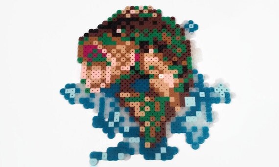 Super Black Bass video game Perler Bead sprite snes video