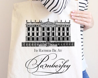 1 Jane Austen Tote Bag - Pride and Prejudice - 15x16