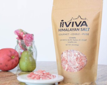 Pink Himalayan Salt • Foodie Gift • Gourmet Salt • Culinary • Grilling • Cooking • Natural Diet • Himalayan Sea Salt • Coarse Salt • Grind