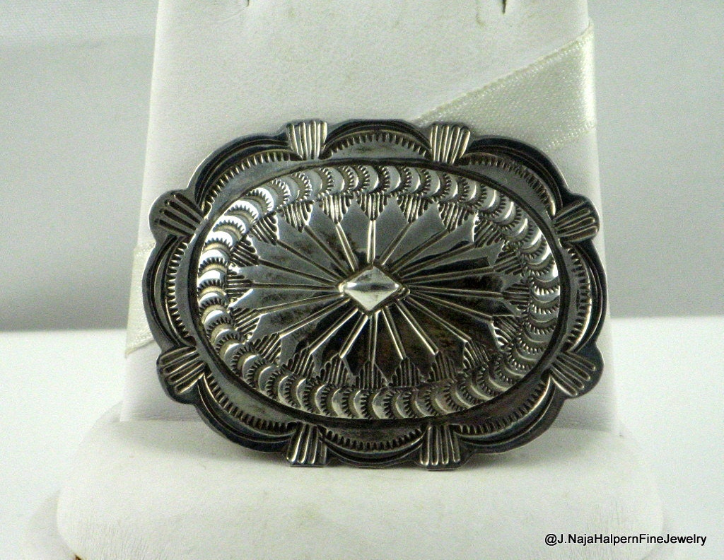 Silver Pin Native American Pin Concho Pin Southwest Vintage