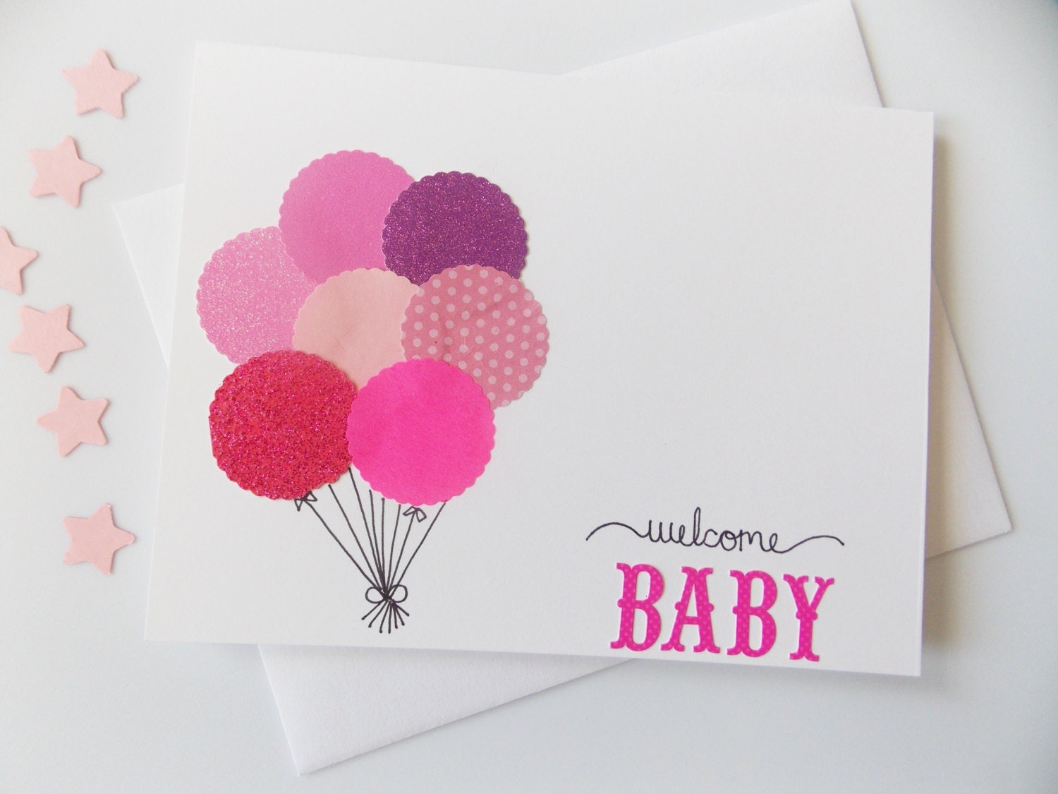 Baby Shower Card Congratulations Baby Card Baby Girl Card
