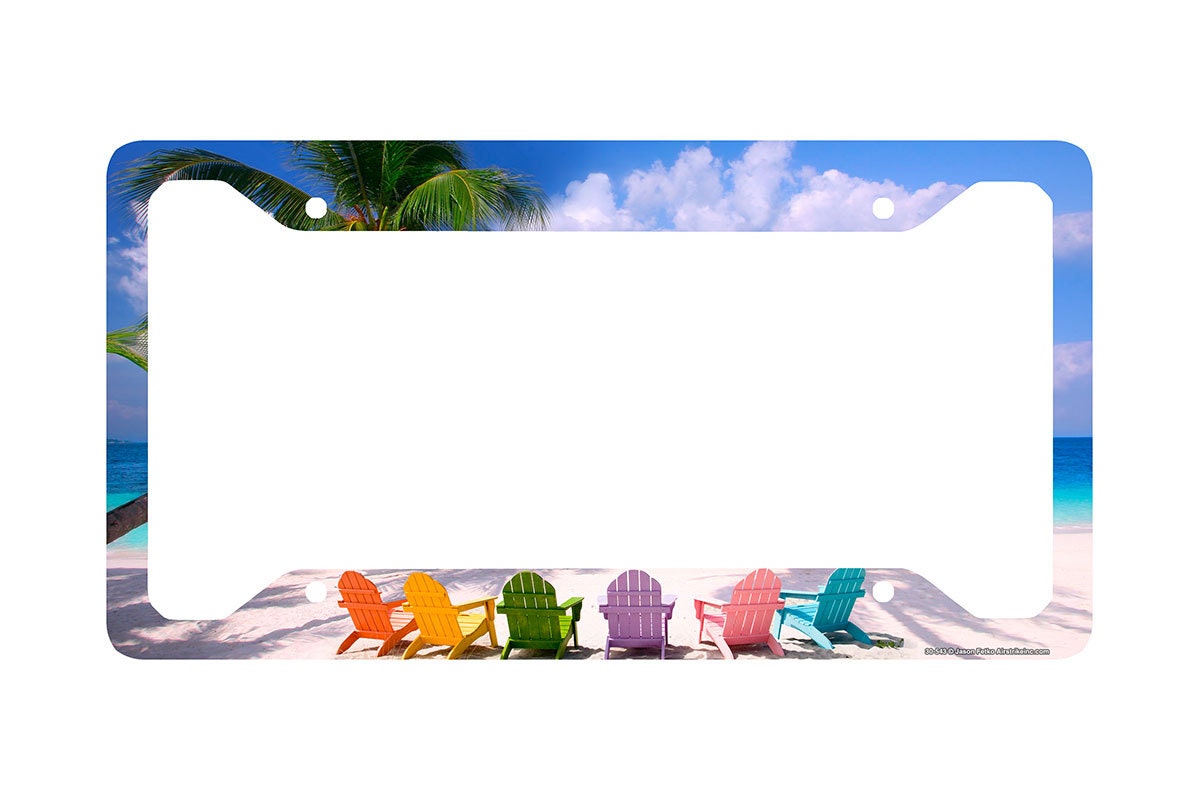 Beach License Plate Frame Beach Car Tag Frame Beach License