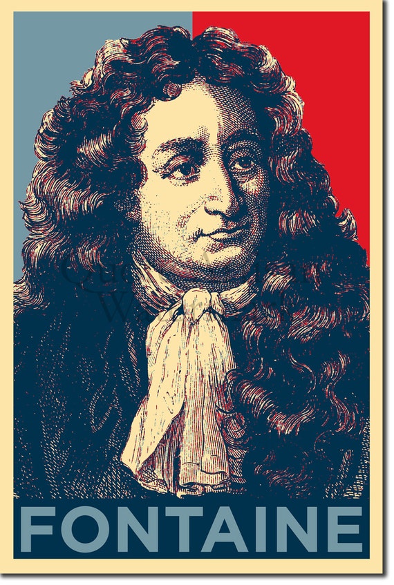 Jean De La Fontaine Original Art Print 12x8 Inch Photo