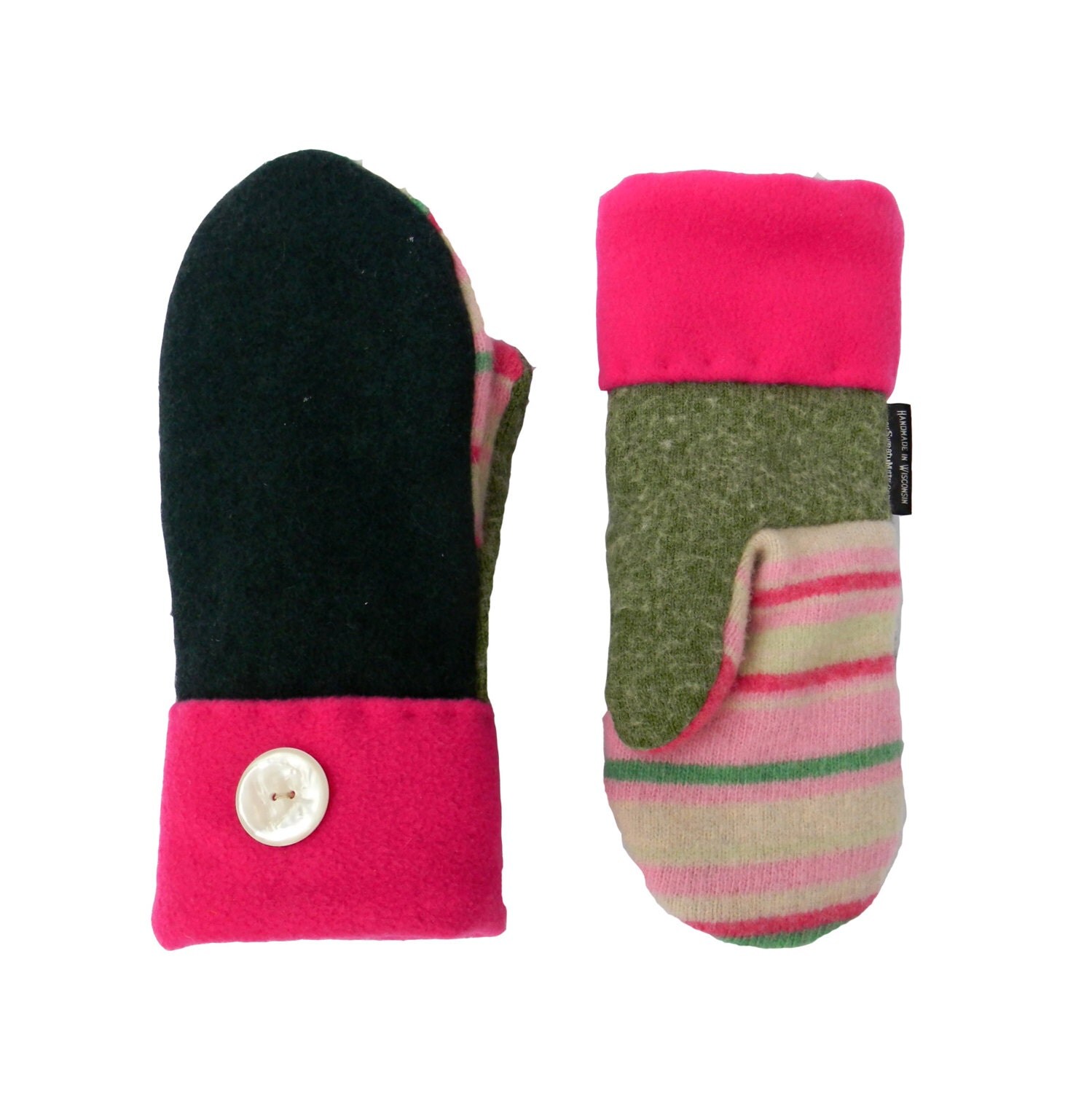 Green Wool MittensSweater Mittens Women's Mittens