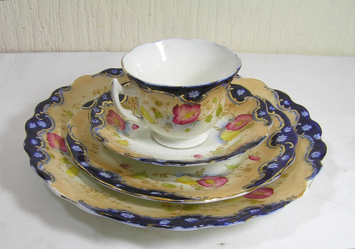 Vintage J H Cope and Co Wellington China 4 piece set Tea Cup