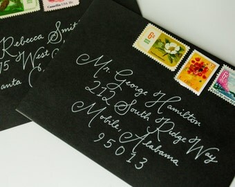Wedding Envelope Calligraphy | Envelope Addressing | Handwritten Envelope Addressing | Handwritten Calligraphy - Rhonda Style