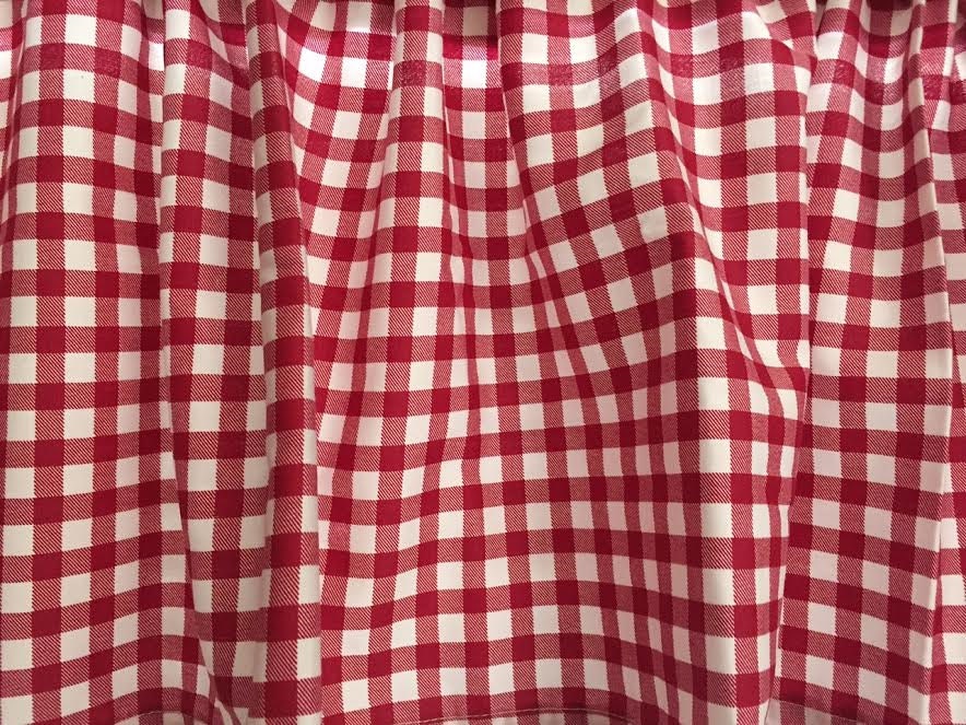 Country Red Gingham Kitchen Valance Extra Wide 72