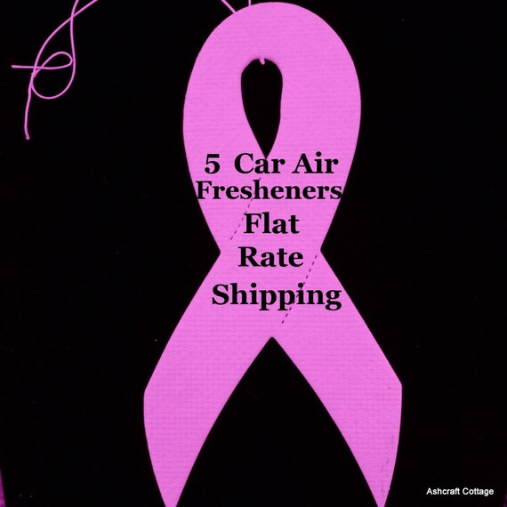 5 Car Air Fresheners Awareness Ribbon Shower by AshcraftCottage