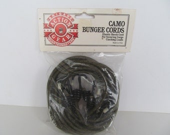 Camo Bungee Cords set of 4 NIP -1989 - 38'' to 72''