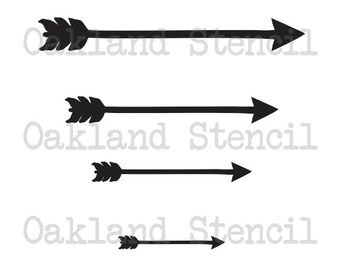 Arrow STENCIL with 4 different sizes for Painting Signs, Wood, Fabric, Canvas, Scrapbook, Airbrush, Crafts, Party Decor, Showers