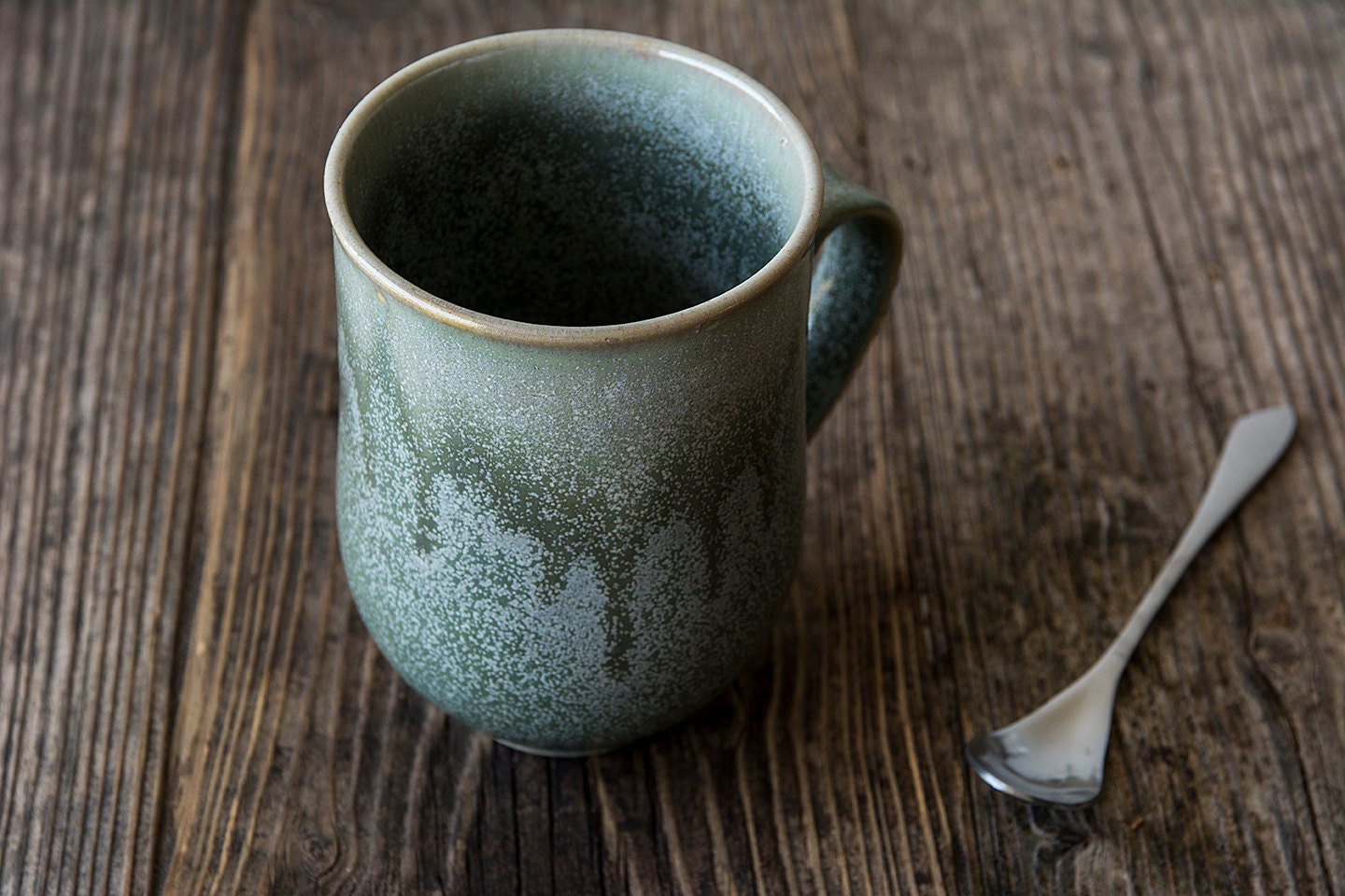 Green Ceramic Coffee Mugs / 10oz Mug / Tea mug / Pottery Gift