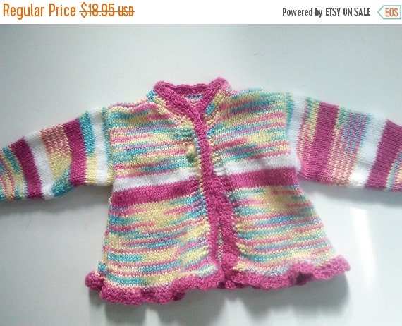Vintage Spring Knit Baby Sweater / Size 2T / Handmade Vintage Sweater