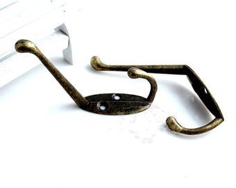 2 pcs hooks,coat hooks,closet hooks,shelf hooks,rustic hooks,entry wall hooks,coat entry hooks,for metal furniture,diy furniture--90MMx55MM