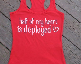 Download Items similar to The Other Half of my Heart Is Deployed ...