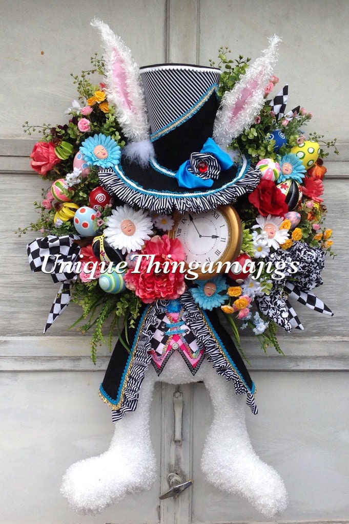 MaD hAtTeR rAbBiT Easter Spring Wreath