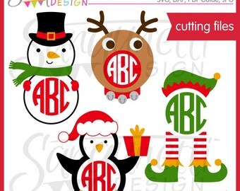 Christmas svg, Christmas Monogram svg, Christmas svg files, svg files for cricut, Cutting Files, Svg File, Paper Piecing, Sure Cuts A Lot