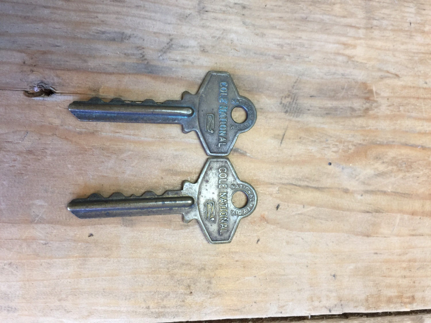 2 Vintage Key Cole National 2 1/4 brass CLEVELAND O USA