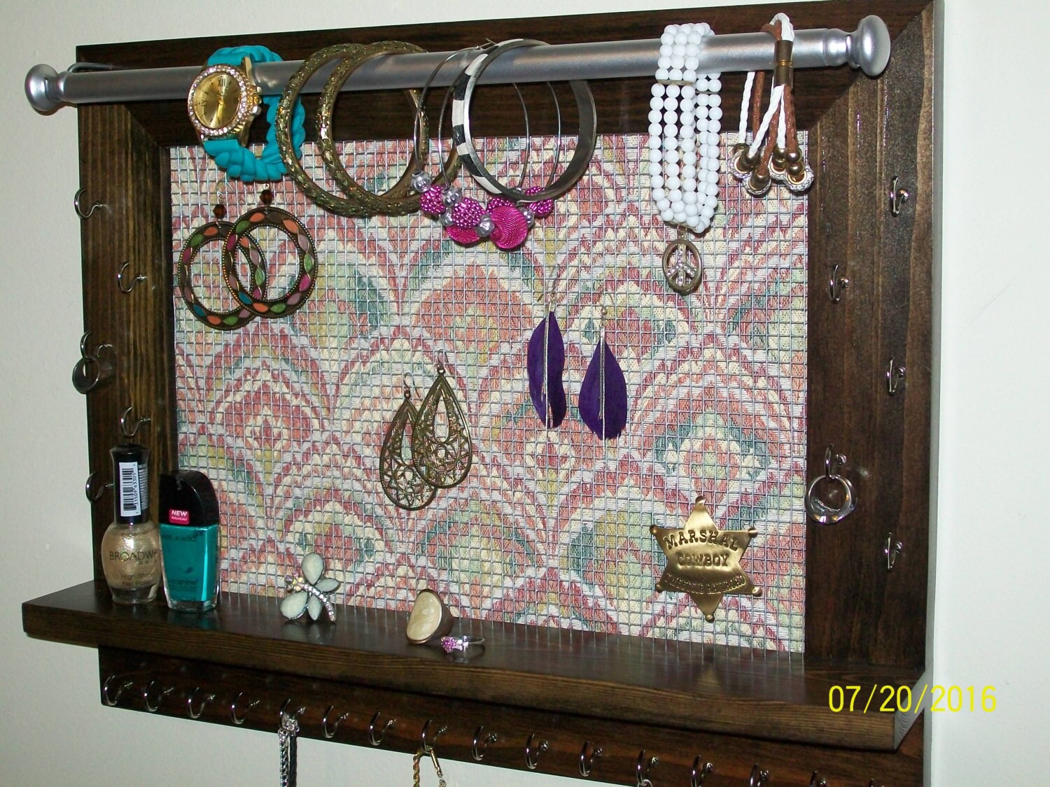 Large Jewelry OrganizerBoho styleWall Hanging Jewelry