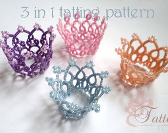 Tatting Pattern PDF "Doll Crowns"