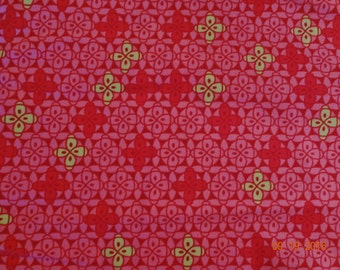 Pink & Green Cotton Print Fabric By The Yard - Brother Sister Design Studio