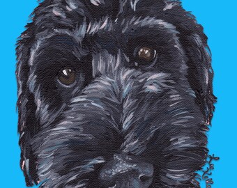 Labradoodle Art Print, Canvas or Archival Paper options