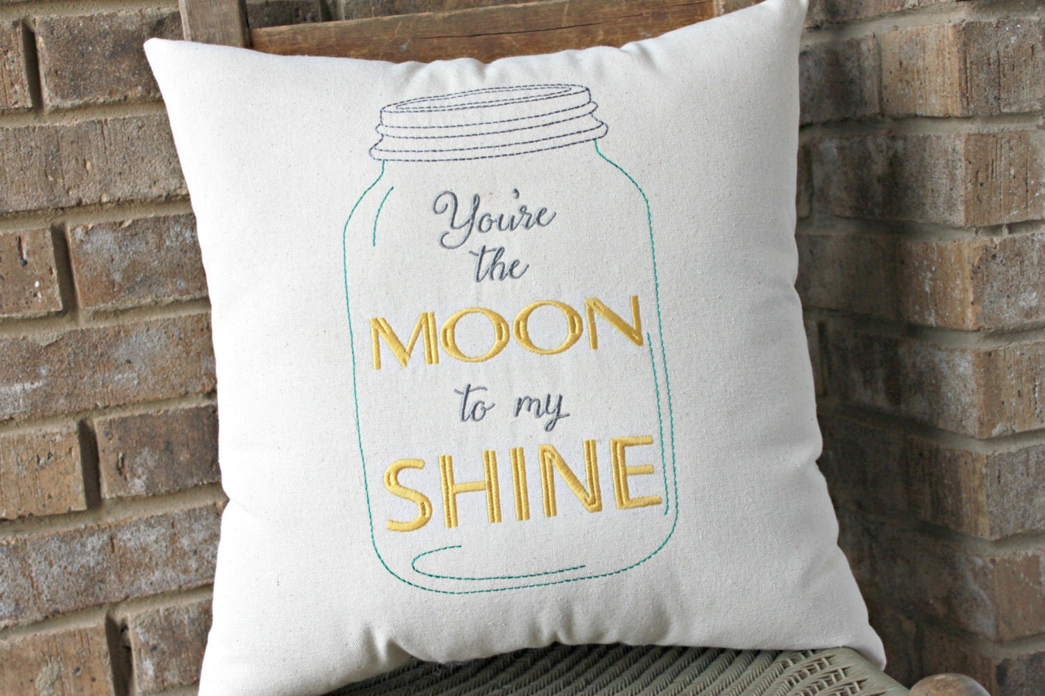 You're the Moon to my Shine Moonshine Quote Pillow
