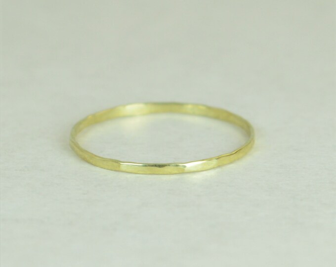 Green Gold Ring, 14k Green Gold Ring, Minimal Gold Ring, Super Thin Gold Ring, Solid Gold Ring, 14k Gold Ring, Real Gold Ring, Gold Ring