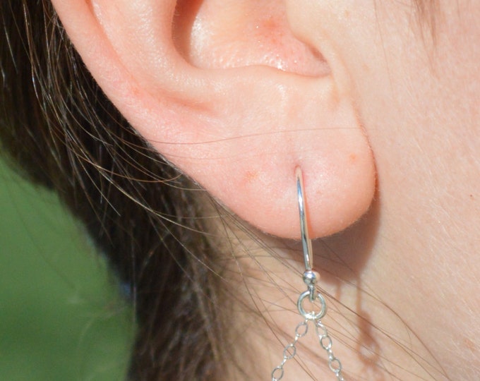 Emerald Green Aventurine Earrings, Delicate Earrings, Gold Earrings, Sterling Earrings, Rose Earrings, Copper, Dangle Earrings, Gemstone