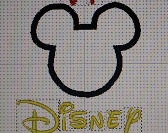 Disney Applique Design - First Trip to Disney Design - Mickey Mouse Embroidery Design - Disney Download - Mickey Pattern - Digital Design