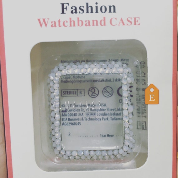 Apple Watch case bling handmade rose gold white opal crystal