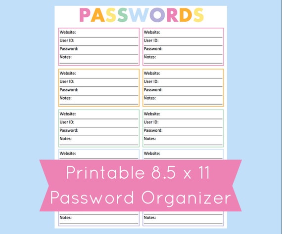 password list items similar to password organizer printable password list password log printable planner password list items similar to password organizer printable password list password log printable planner