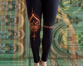bleached Yoga/Goa Leggings Lotus