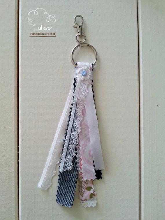 Keychain handmade keychain fabric keychain special by Lulaor