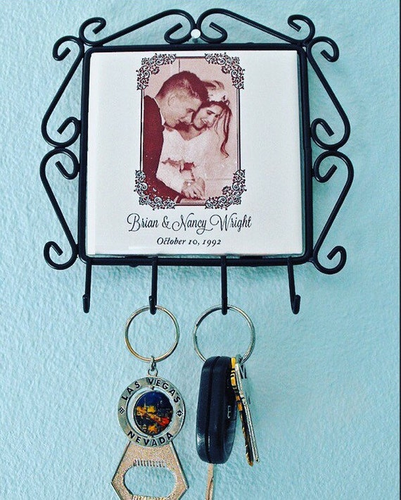 Custom Keychain Wall Holder Wedding Anniversary Gift