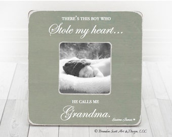 Mothers Day Gift for Grandma Nana Grandmother Gift Personalized Picture frame, Grandma Frame, Grandma Gift from Grandson, Theres this boy