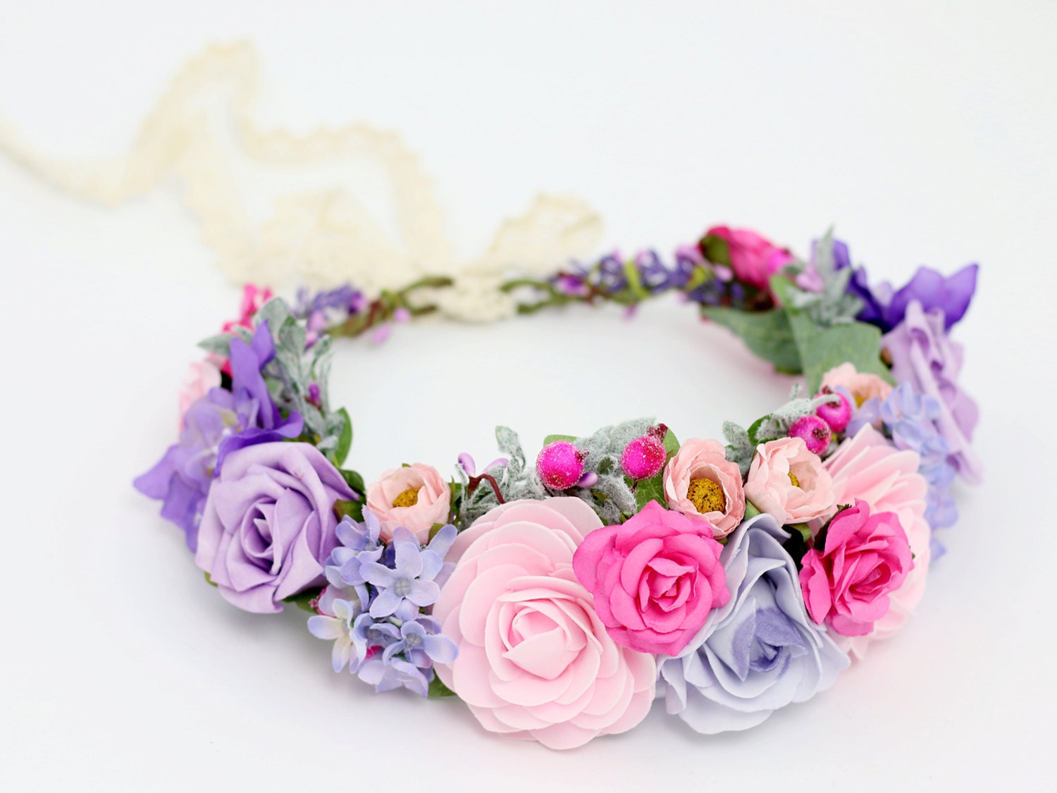 Pastel Flower Crown Floral Headband Flower Crown Bohemian