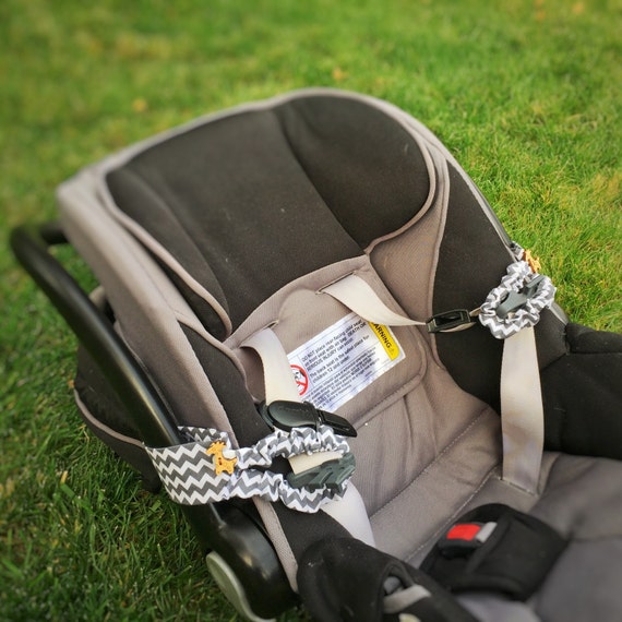 car seat strap holders gray & white chevron unique baby