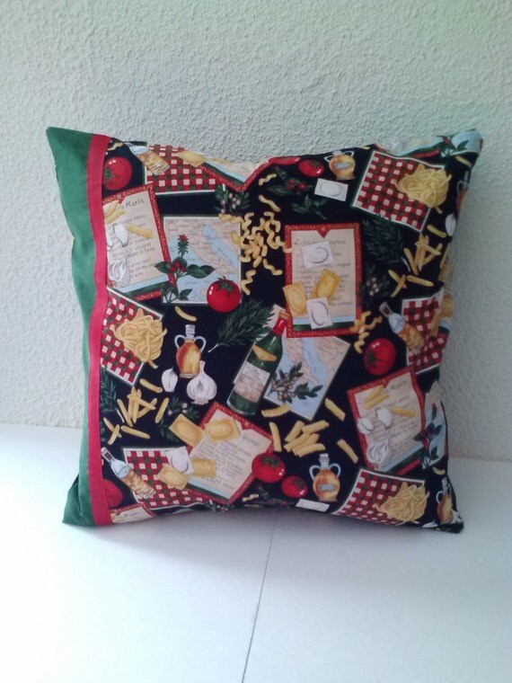 Items similar to Italian Food Pillow cover, Pasta pillow cover, Italian