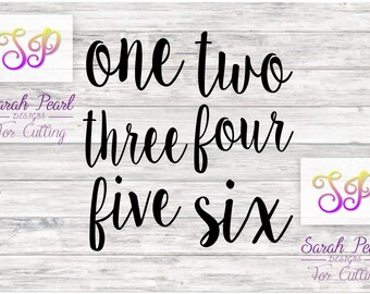 Birthday Numbers Simple Custom Order Cursive SVG PNG DXF Eps Studio Silhouette Cricut Digital Download
