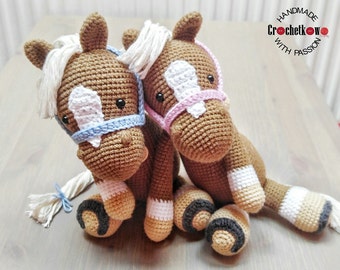 Crochet horse Amigurumi Handmade toy animal Child stuffy Crochet gift Baby toy Stuffed horse Stuffed animal My Krissie Dolls Customize opt