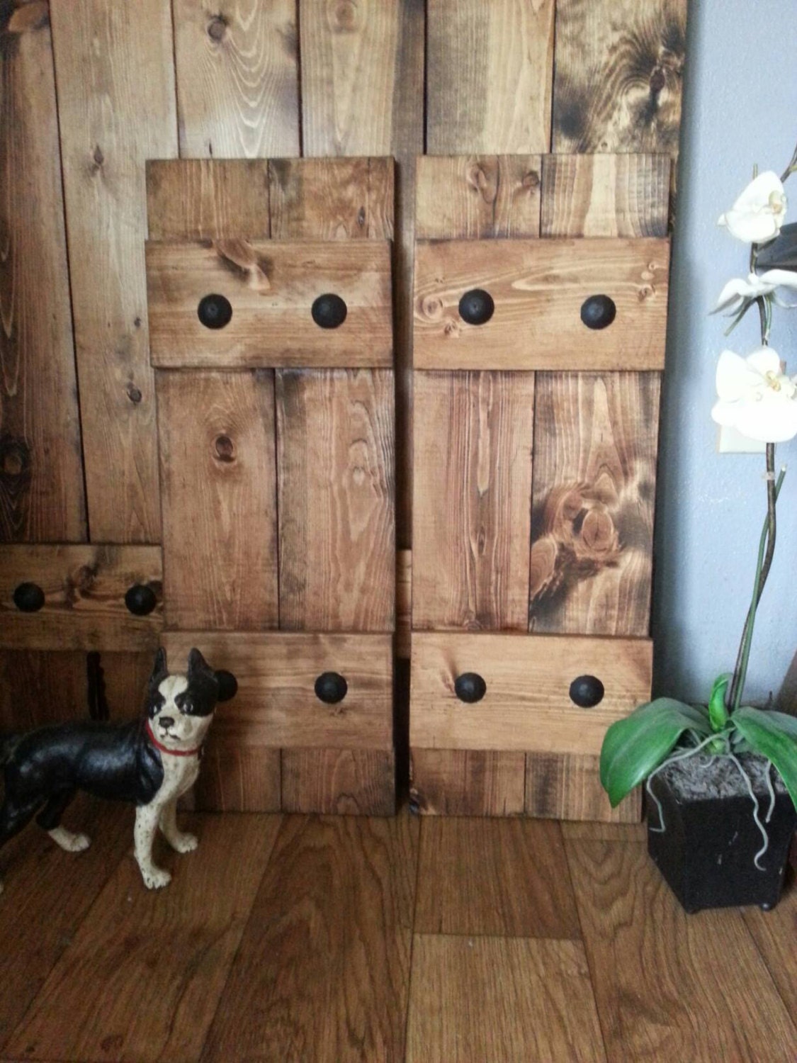 RUSTIC Wood Shutters with Clavos Decorative Shutters