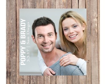 Poppy save the date cards, save-the-date, modern save the date, digital save the date, custom save the date, photo save the date
