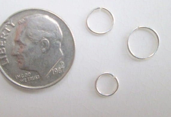 Very Tiny Silver Hoop 4mm 5mm 6mm Hoop Sterling Silver Thin