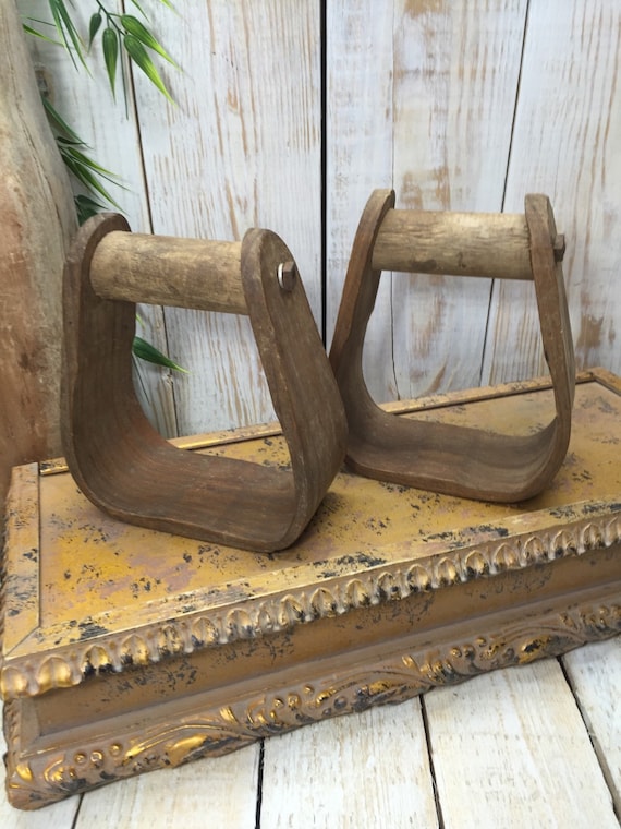 Old Western Stirrups Wooden Stirrups Ridding Stirrups