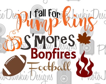 Cutting File I fall for Pumpkins DXF SVG PNG Digital Files