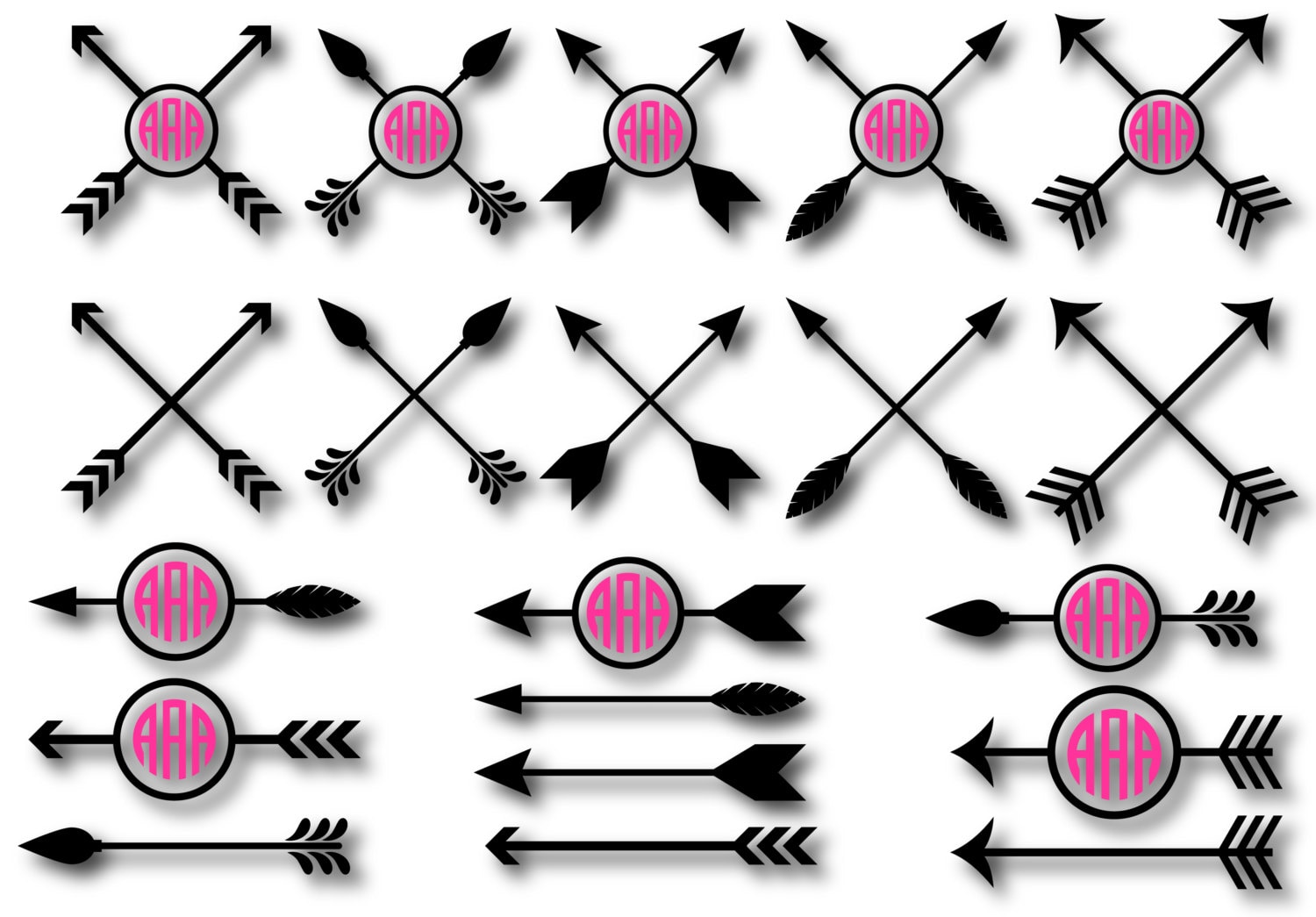 Download Circle Arrow Clip Art Monogram - Cliparts